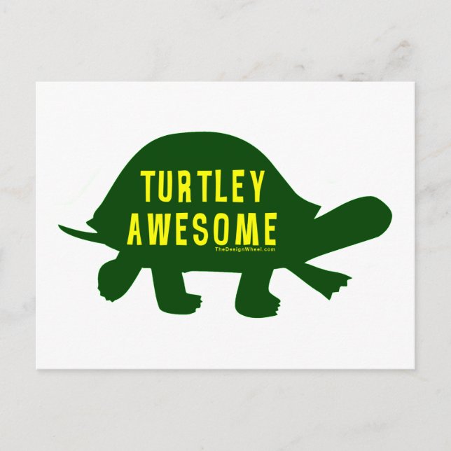 Carte Postale Totalement Tortue Incroyable (Devant)