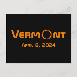 Carte Postale Totalement Vermont 2024 Solar Eclipse