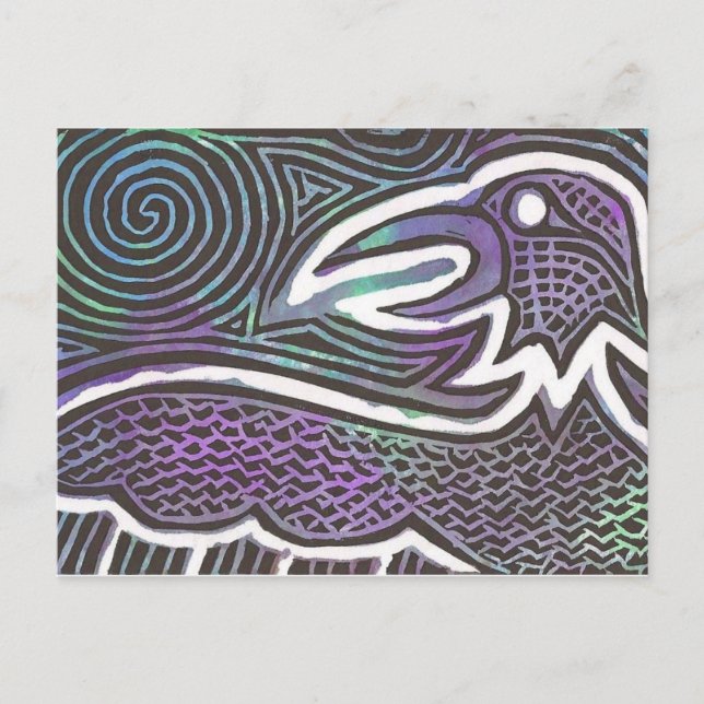 Carte Postale Totem Corbeau (Devant)