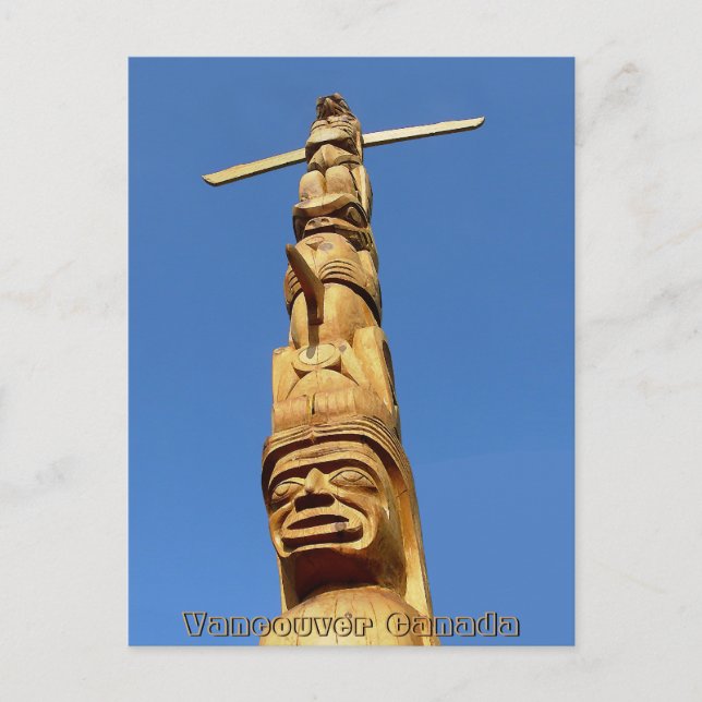 Carte postale Totem Poteau Souvenir de Vancouver P (Devant)