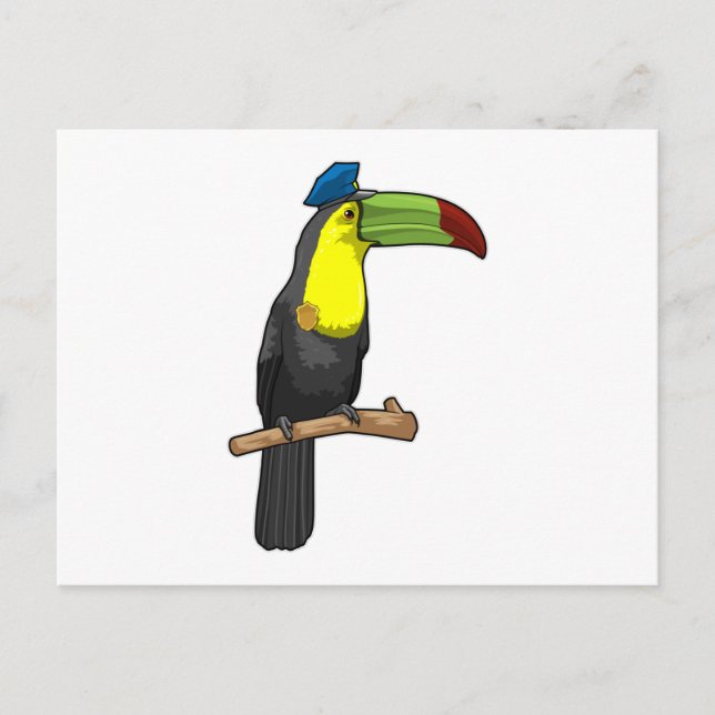 Carte Postale Toucan en policier (Devant)