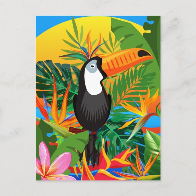 Carte postale Toucan Tropical Vibrant (Devant)