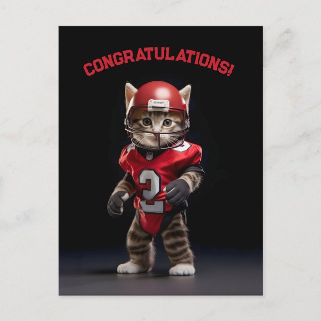 Carte Postale Touchdown Kitten (Devant)
