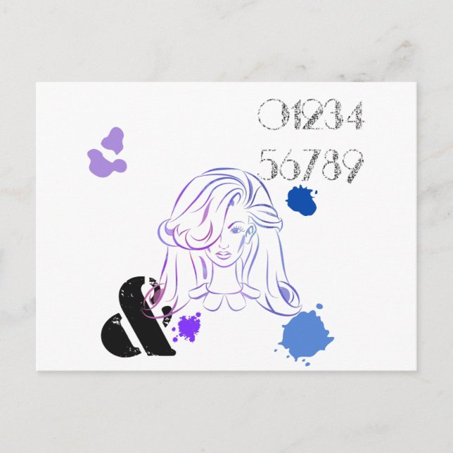 Carte Postale Touche de couleurs aquarelles (Devant)