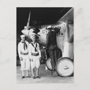Carte Postale Touching Up Spirit of St Louis : 1927