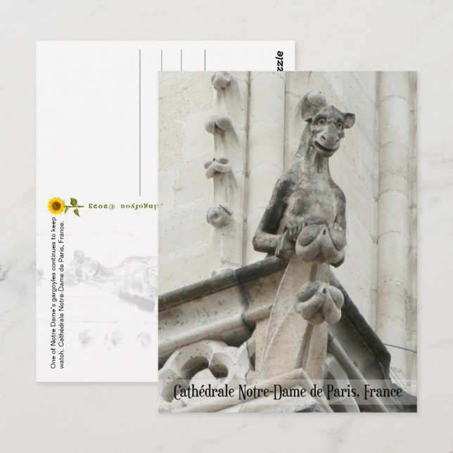 Carte Postale Toujours à surveiller, Cathédrale Notre-Dame - (Devant / Derrière)