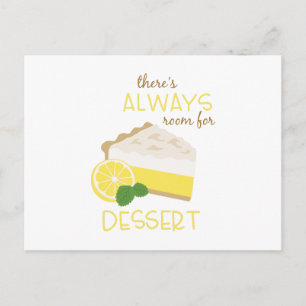 Carte Postale Toujours De La Place Pour Le Dessert