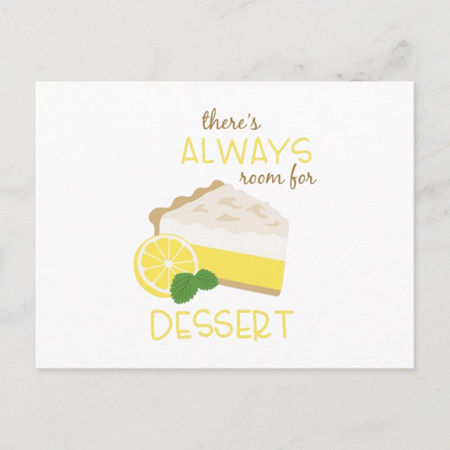 Carte Postale Toujours De La Place Pour Le Dessert (Devant)