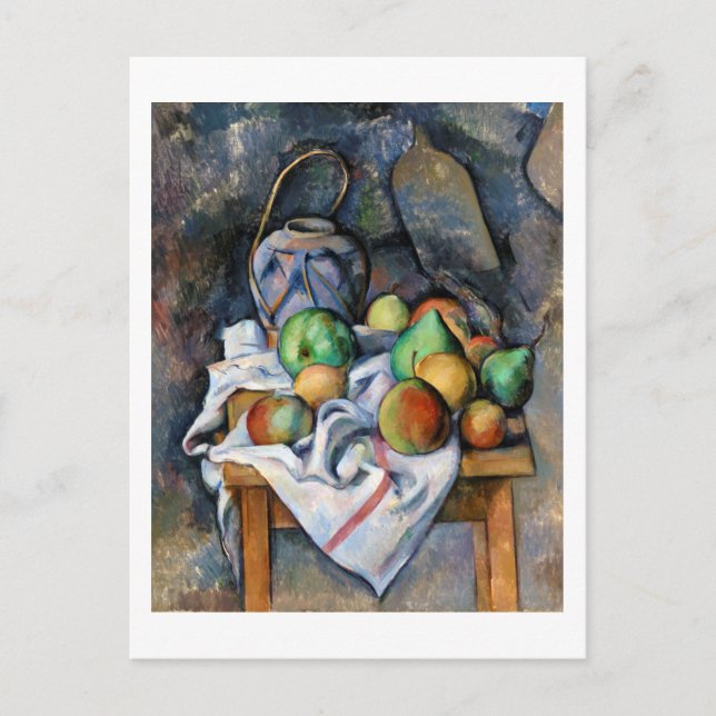 Carte Postale Toujours la vie avec les fruits, Paul Cezanne (Devant)