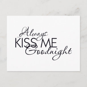 CARTE POSTALE TOUJOURS M'EMBRASSER AVANT DE DORMIR AMOUR MARIAGE