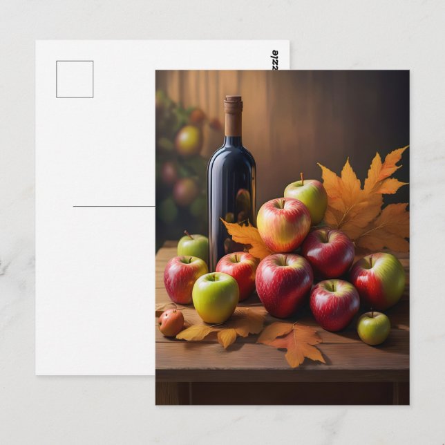 Carte Postale Toujours Vie, Feuilles D'Automne, (Devant / Derrière)