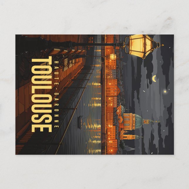 Carte Postale Toulouse de nuit (Devant)