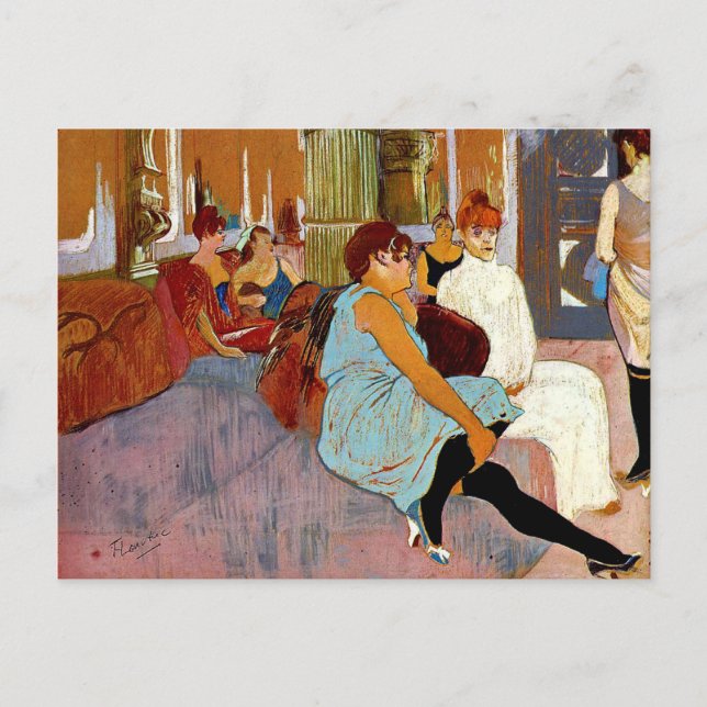 Carte Postale Toulouse-Lautrec - Le Salon de la rue des Moulin (Devant)