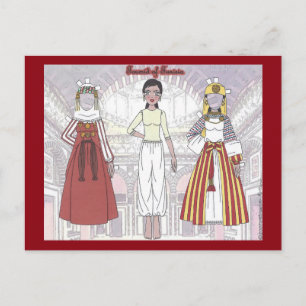 Carte postale Toumid of Tunisia Paper Doll