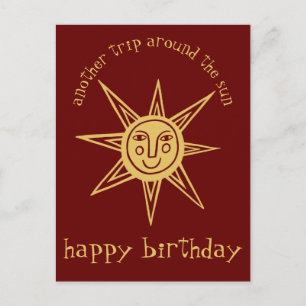 Carte Postale Tour autour du soleil JOYEUX ANNIVERSAIRE PERSONNA