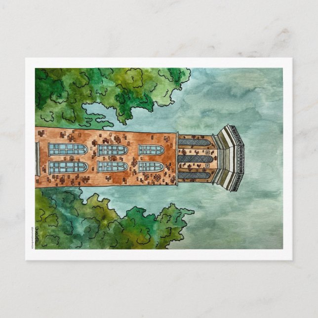 Carte Postale Tour Bell peinte à la main (Devant)