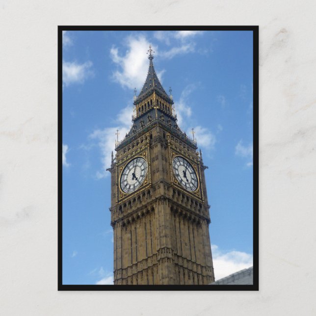 Carte Postale tour Big Ben frontière (Devant)