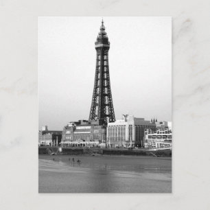 Carte Postale Tour Blackpool B/W