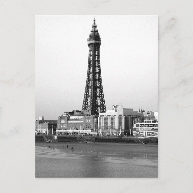 Carte Postale Tour Blackpool B/W (Devant)
