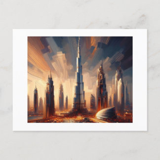 Carte Postale Tour Burj Khaifa Environs Dubaï