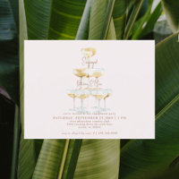 Tour de champagne Texte Or Mariage Fête 