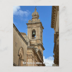 Carte Postale Tour de clochers à Mdina, Malte.