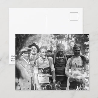 Carte Postale Tour de France 1928 Visages boueux après la 10e ét