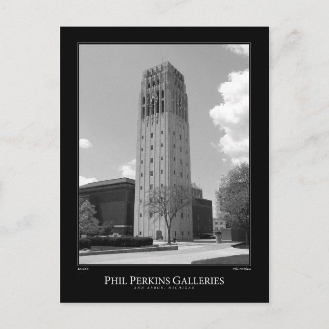 Carte Postale Tour de l'horloge de l'Université du Michigan (Devant)