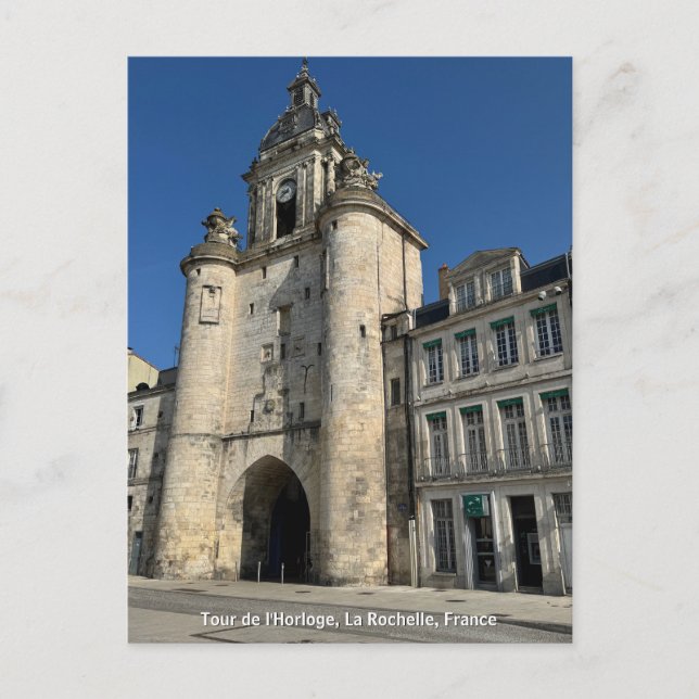 Carte Postale Tour de l'Horloge, La Rochelle, France (Devant)