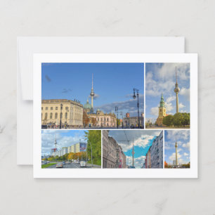 Carte Postale Tour de télévision, Berlin, Allemagne