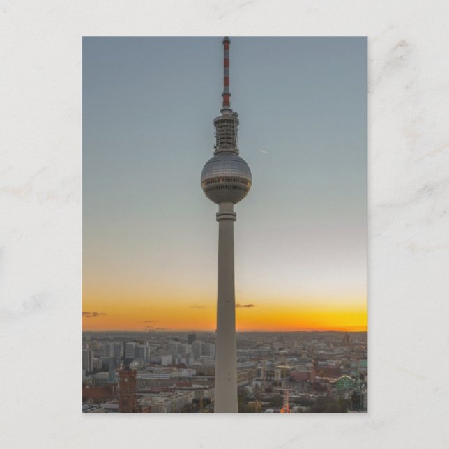 Carte Postale Tour de télévision de Berlin, Tour TV de Berlin, A (Devant)