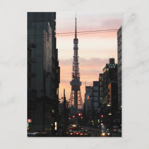Carte Postale Tour de Tokyo Sunrise 東 京 タ ワ ー 出 日 の