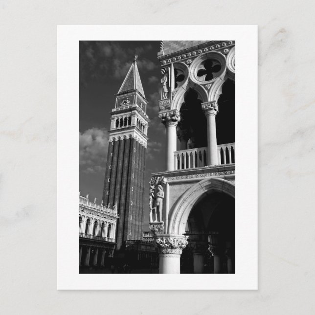 Carte Postale Tour de Venise San Marco et palais de doge (Devant)