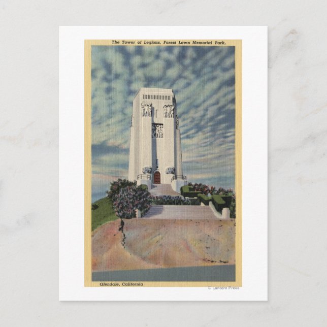 Carte Postale Tour des Légions, Parc commémoratif de la pelouse  (Devant)