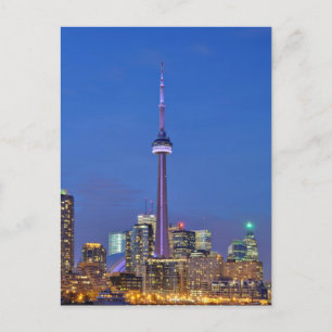 Carte Postale Tour du CN illuminée la nuit à Toronto Canada
