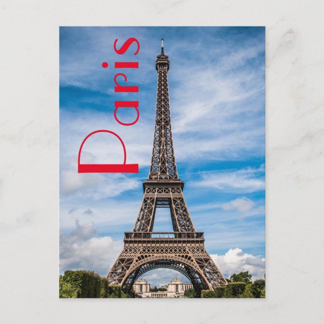 Carte Postale Tour Eiffel à Paris (Devant)