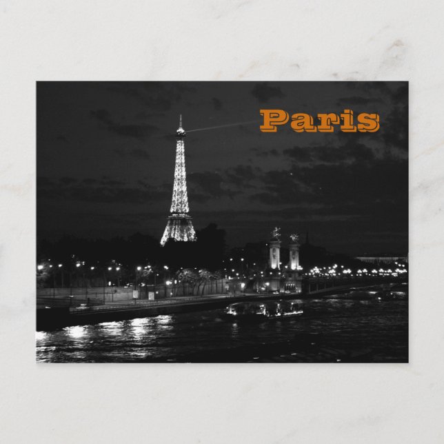 Carte Postale Tour Eiffel à Paris (Devant)