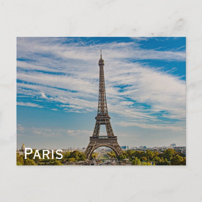 Carte Postale Tour Eiffel à Paris (Devant)