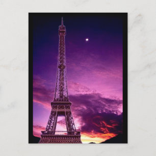 Carte Postale Tour Eiffel dans Sunshine Sky