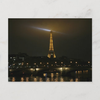 Carte Postale Tour Eiffel la nuit, Paris.