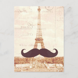 Carte Postale Tour Eiffel Moustache