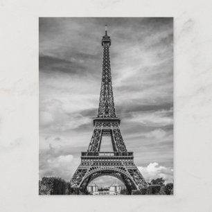 Carte Postale Tour Eiffel Noir & Blanc Paris Ville