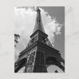 Carte Postale Tour Eiffel Noir & Blanc Paris Voyage européen