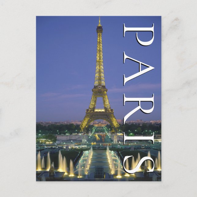 Carte Postale Tour Eiffel | Paris, France | Merci (Devant)