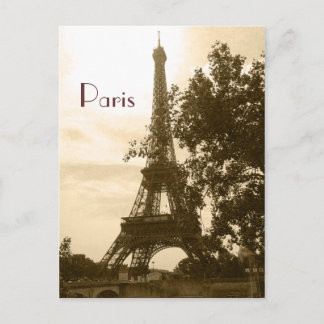 Carte Postale Tour Eiffel Sepia - Paris