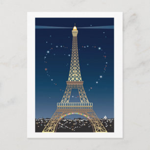 Carte postale Tour Eiffel Valentine