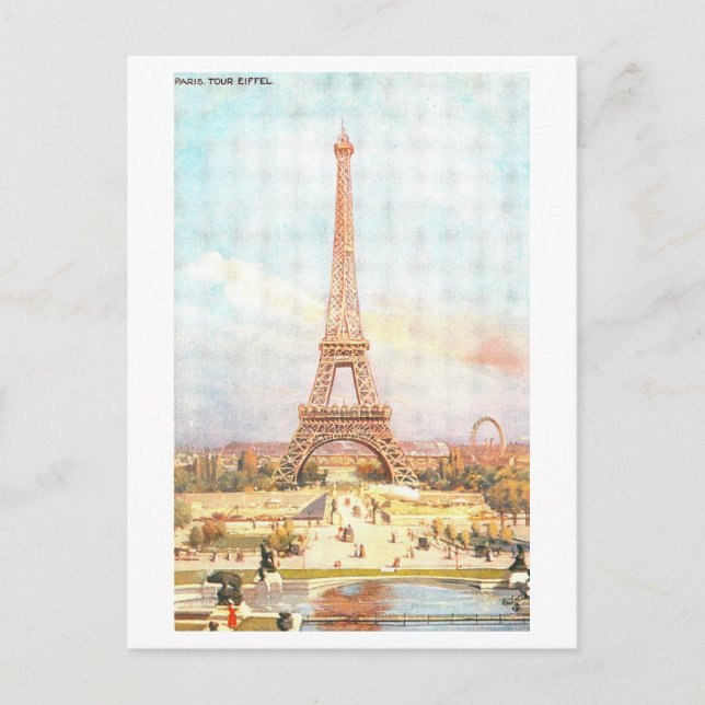 Carte postale Tour Eiffel vintage Paris (Devant)