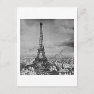 Carte Postale Tour Eiffel vintage Paris France 1889