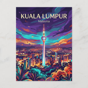 Carte Postale Tour KL Malaisie