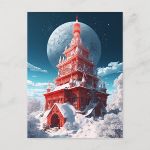 Carte Postale Tour Rouge Imaginaire d'hiver